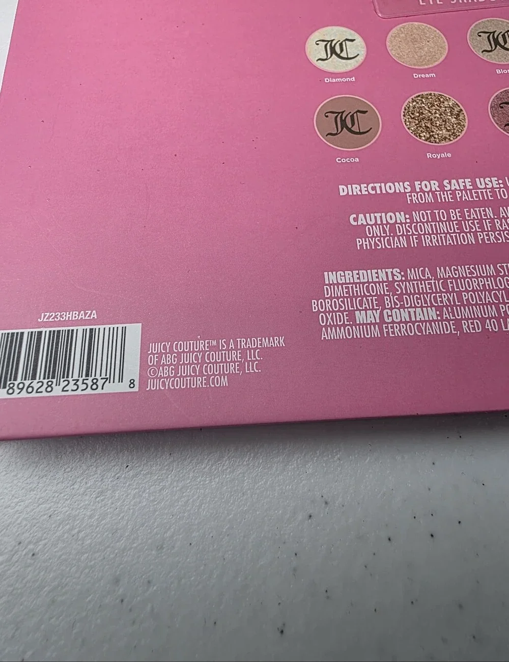Juicy Couture Eyeshadow Palette with Gold Crown Accent
